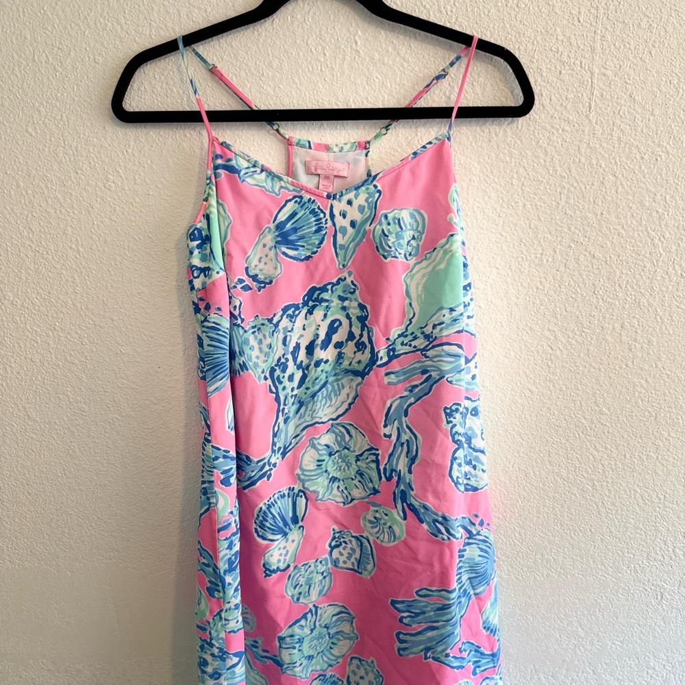Lilly Pulitzer Pink and Blue Patterned Dress